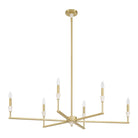 Thesis Lighting 207359A Montclair Linear Chandelier in Brushed Gold, White