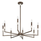 Thesis Lighting 207364A Montclair Chandelier in Forged Bronze, White
