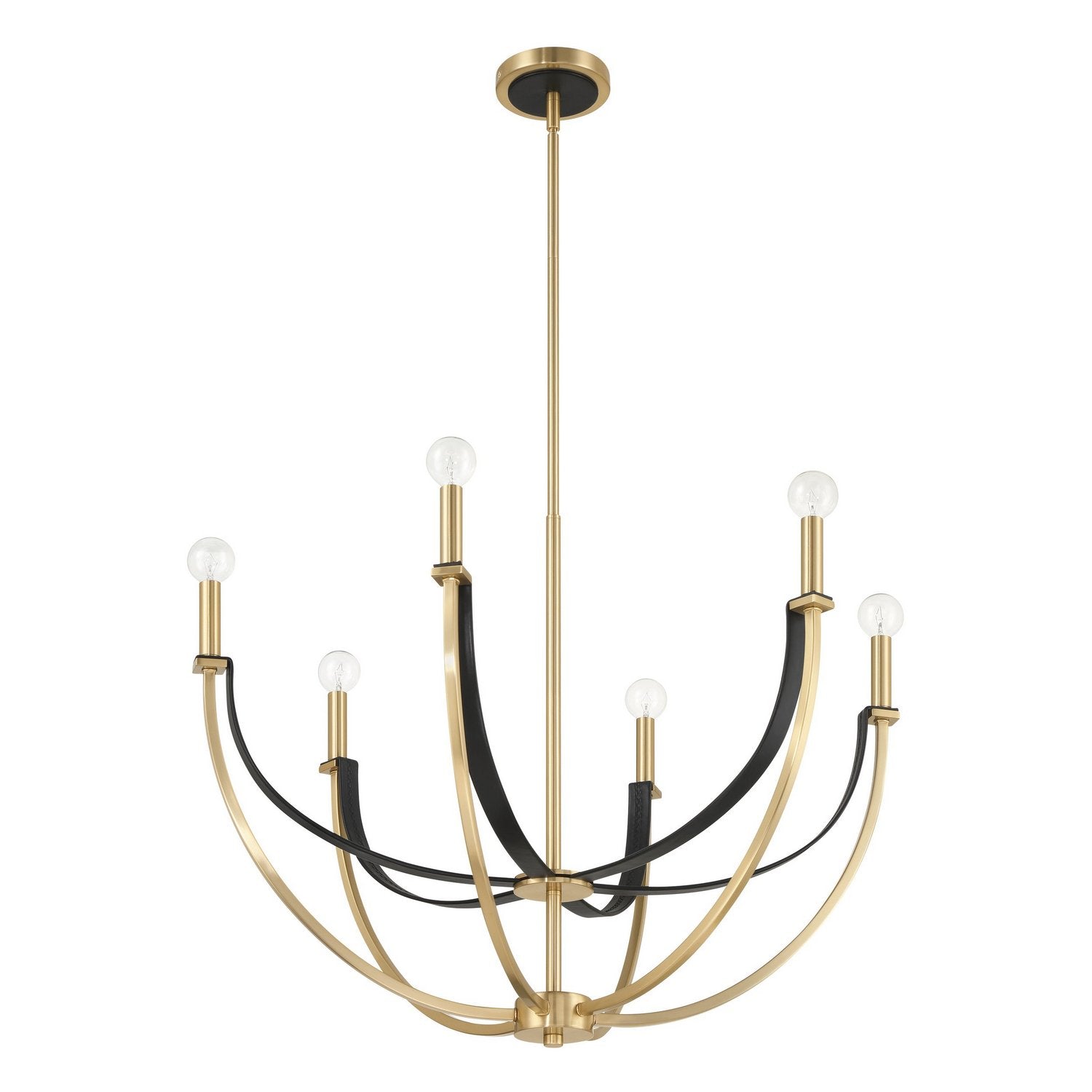 Thesis Lighting 207368A Sussex Chandelier in Champagne Gold, Black