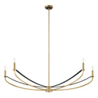 Thesis Lighting 207372A Sussex Linear Chandelier in Champagne Gold, Black