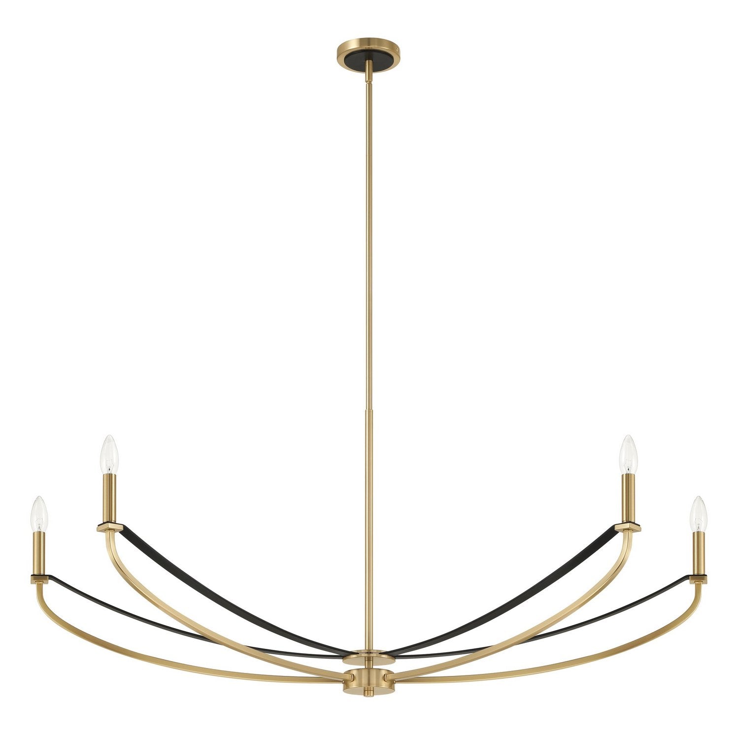 Thesis Lighting 207372A Sussex Linear Chandelier in Champagne Gold, Black
