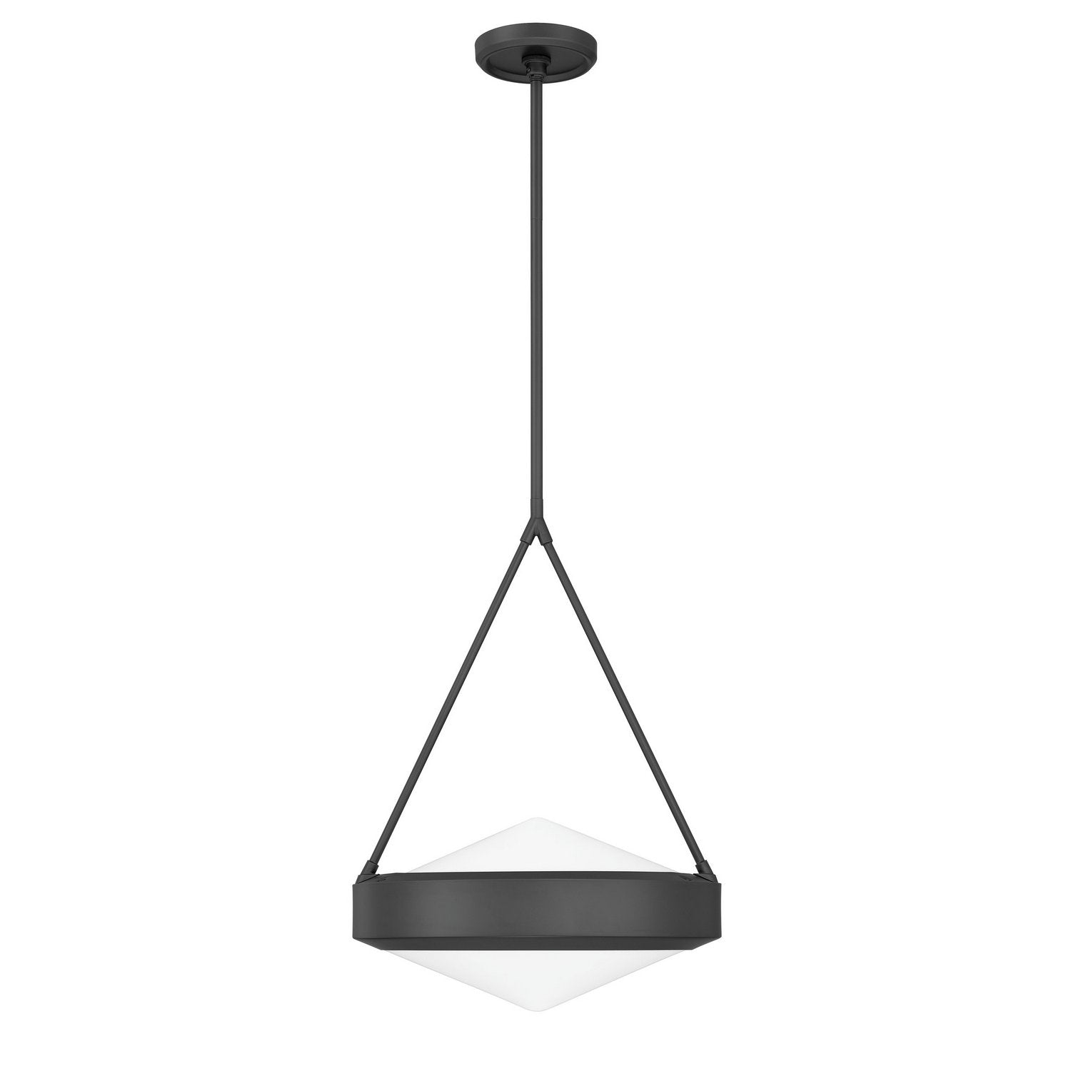 Éclairage de thèse 207422A Agate Suspension en noir mat, opale