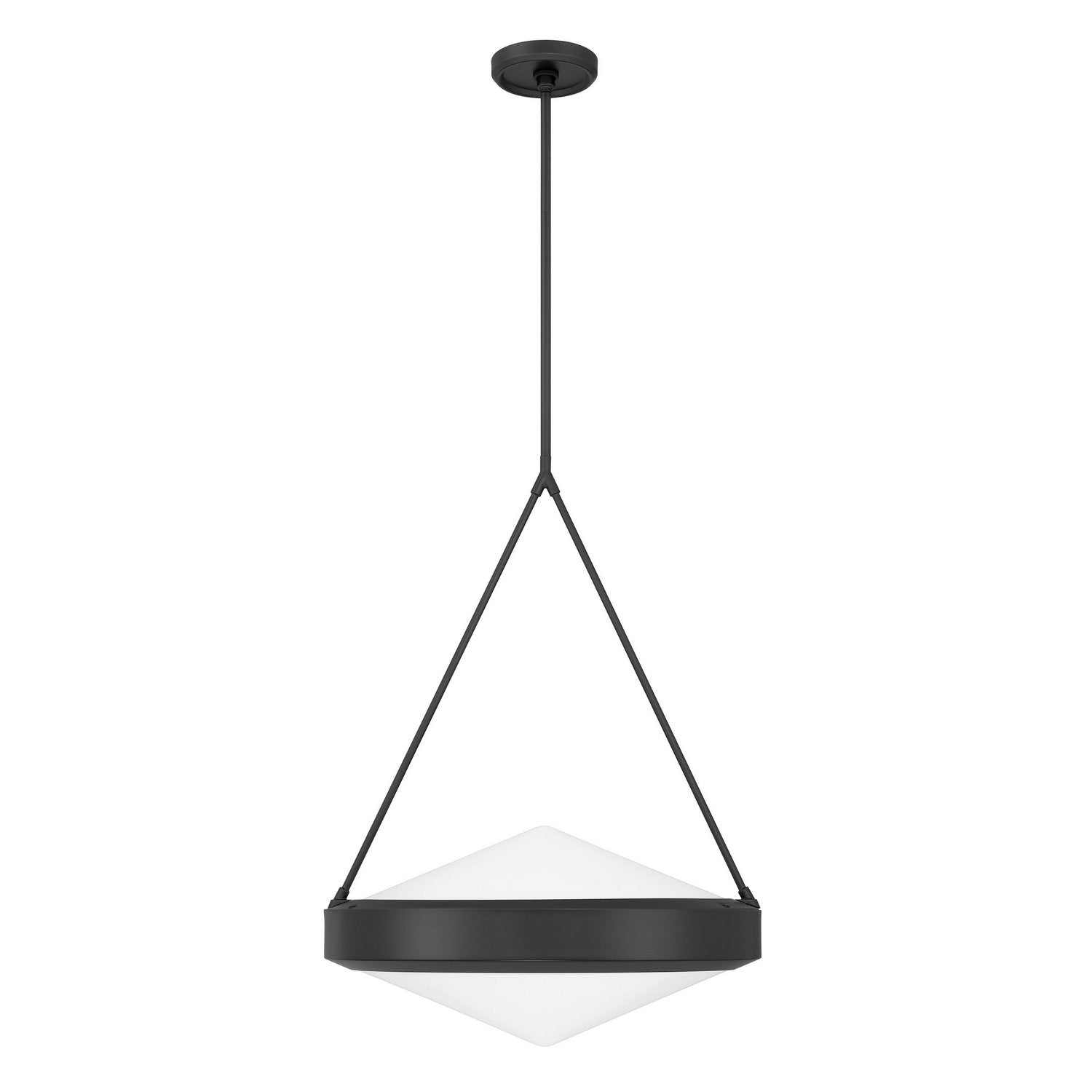 Éclairage de thèse 207423A Agate Suspension en noir mat, opale