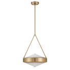 Thesis Lighting 207426A Agate Pendant in Champagne Gold, Clear Holophane