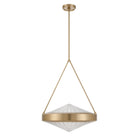 Thesis Lighting 207427A Agate Pendant in Champagne Gold, Clear Holophane