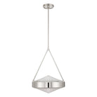 Thesis Lighting 207428A Agate Pendant in Polished Nickel, Clear Holophane