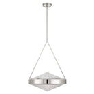 Thesis Lighting 207429A Agate Pendant in Polished Nickel, Clear Holophane