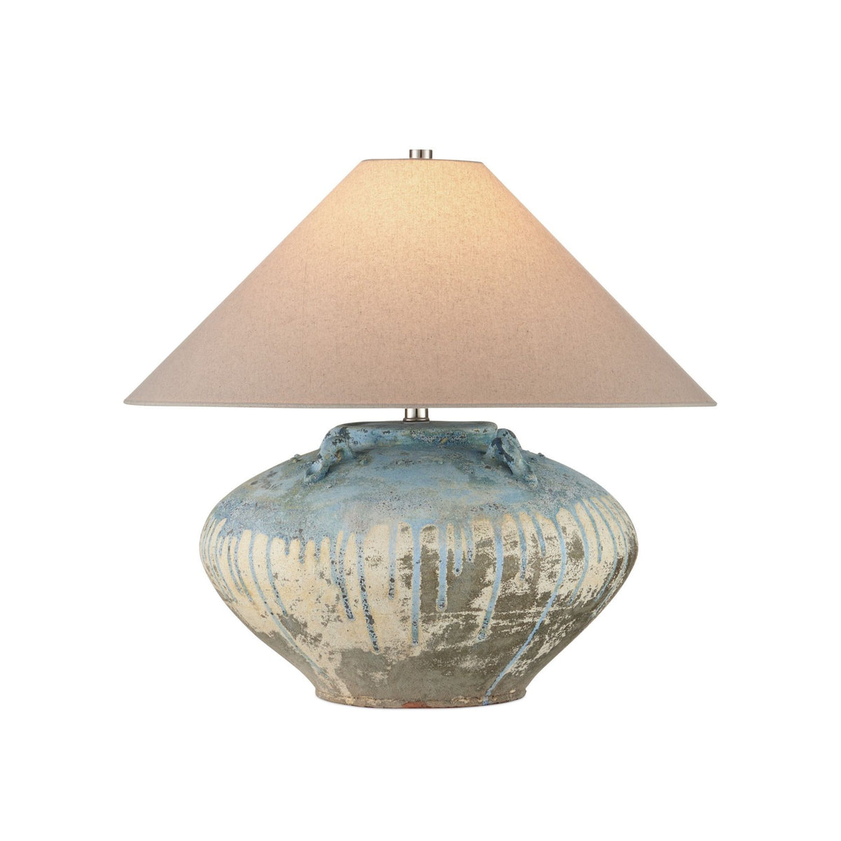 Currey and Company - 6000-1044 - One Light Table Lamp - Catania - Antique Blue Drip