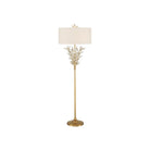 Currey and Company - 8000-0168 - Lampadaire à deux lumières - Myosotis - Transparent / Feuille d'or chinoise
