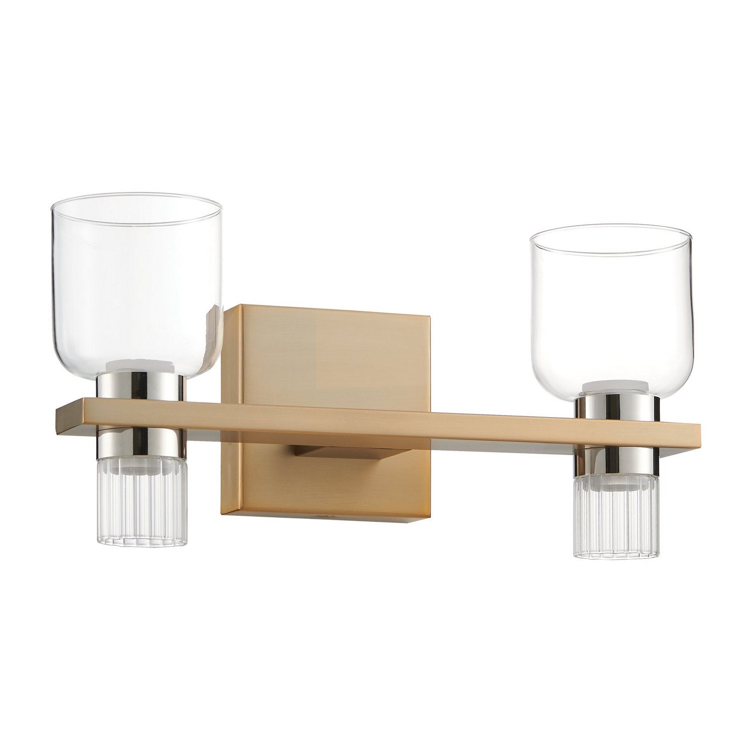 Thesis Lighting 207675A Amelia LED Vanity in Champagne Gold, Polished Nickel
