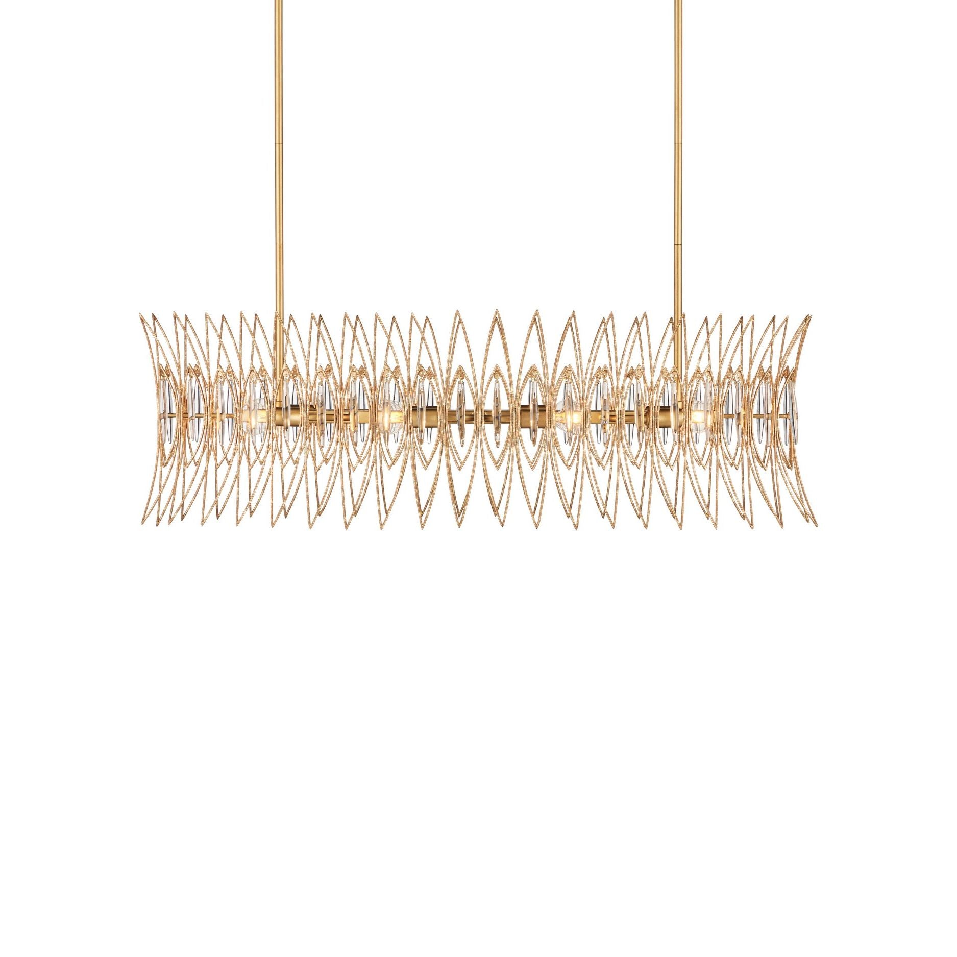 Currey and Company - 9000-1286 - Eight Light Chandelier - Marquise - Clear / Luxor Gold