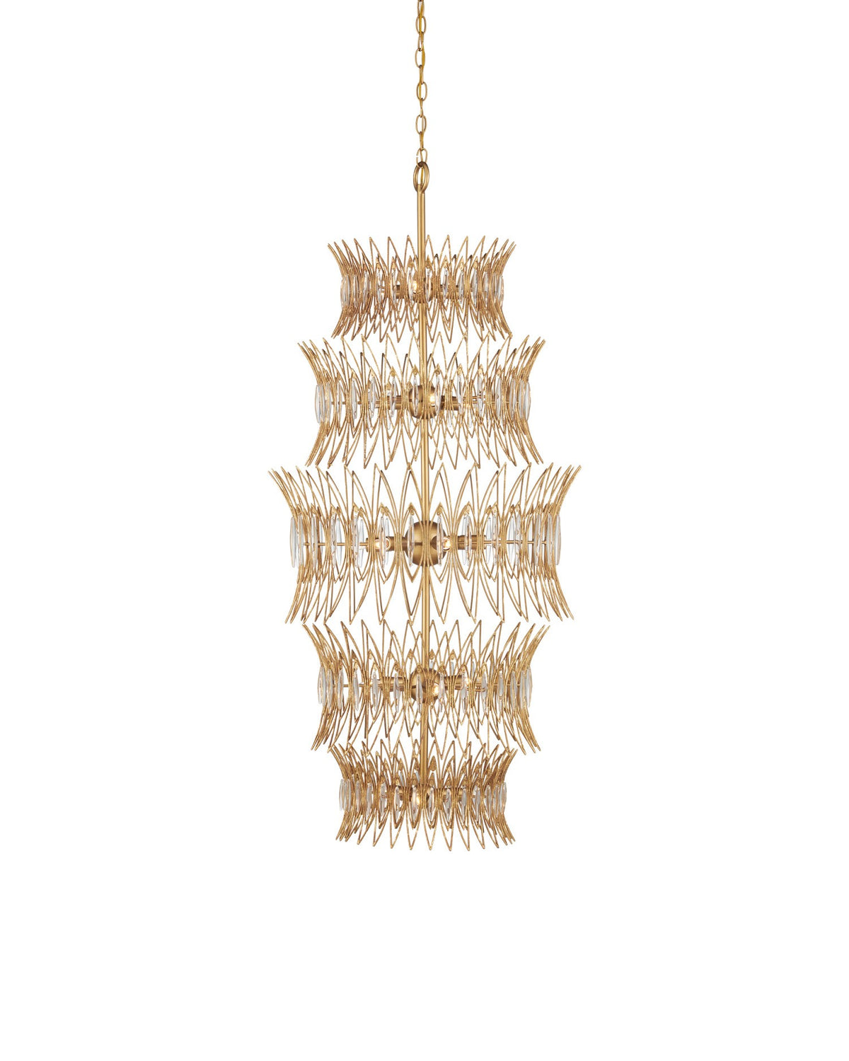 Currey and Company - 9000-1288 - 18 Lumière Suspendu - Marquise - Transparent / Or Luxor