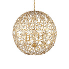 Currey and Company - 9000-1289 - Quatre lumières Suspendu - Jardin secret - Transparent / Feuille d'or contemporaine / Or contemporain