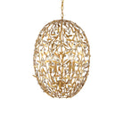 Currey and Company - 9000-1290 - Four Light Chandelier - Secret Garden - Clear / Contemporary Gold Leaf / Contemporary Gold