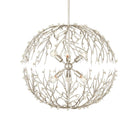 Currey and Company - 9000-1291 - Six Light Chandelier - Shinju - Natural / Contemporary Silver Leaf