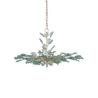 Currey and Company - 9000-1293 - Huit Lumières Suspendu - Baobab - Transparent / Feuille d'argent contemporaine / Argent contemporain