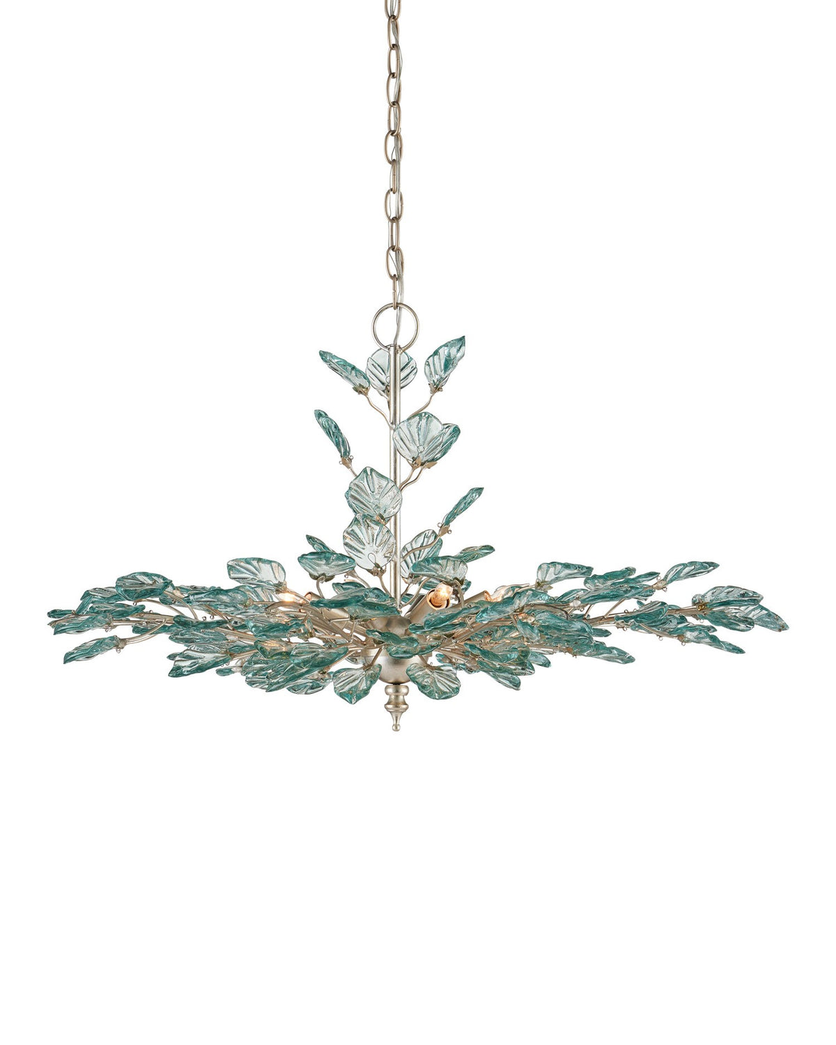 Currey and Company - 9000-1293 - Eight Light Chandelier - Baobab - Clear / Contemporary Silver Leaf / Contemporary Silver