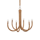 Currey and Company - 9000-1297 - Six Light Chandelier - Samsara - Natural / Saddle Tan