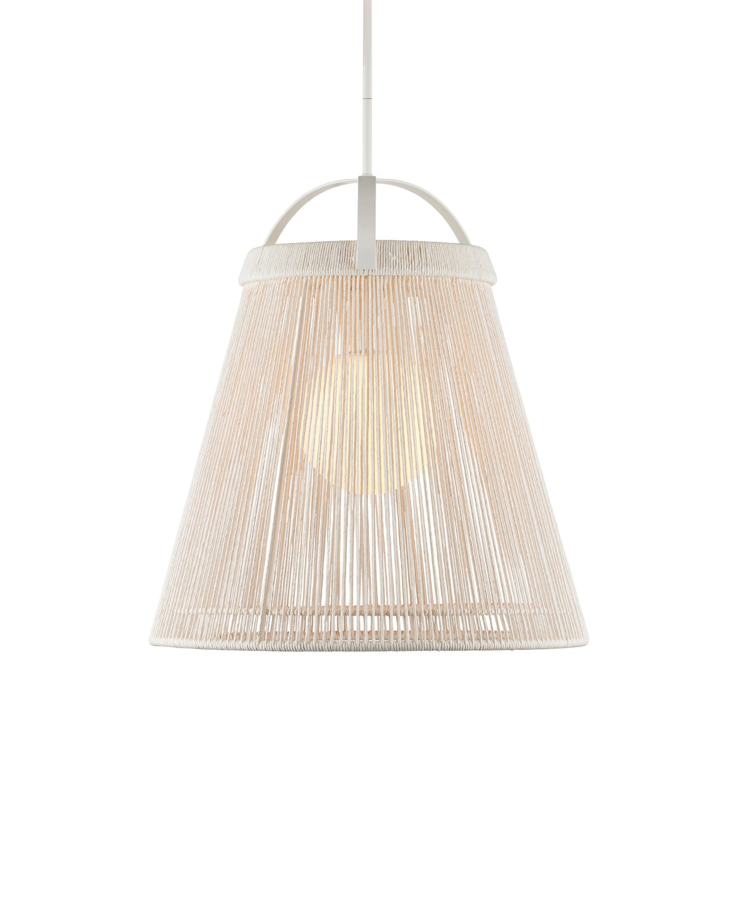 Currey and Company - 9000-1302 - One Light Pendant - Parnell - White / Frosted White / Gesso White