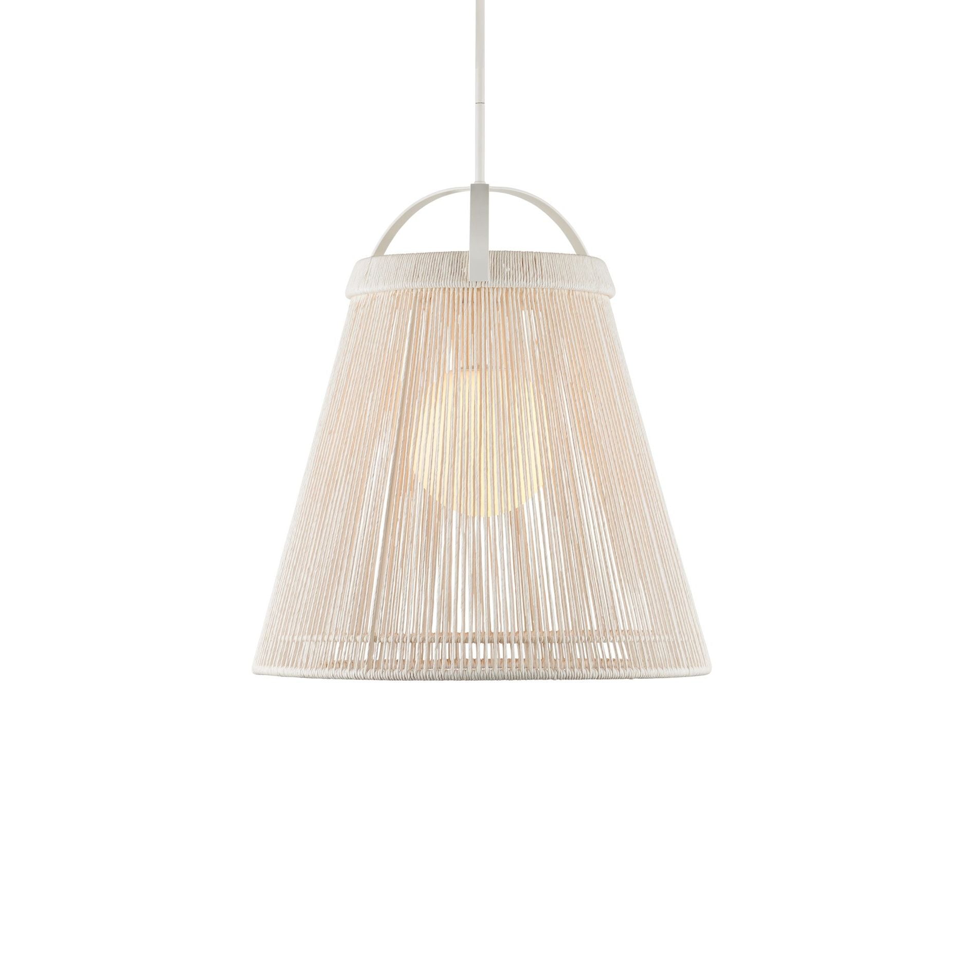 Currey and Company - 9000-1302 - One Light Pendant - Parnell - White / Frosted White / Gesso White