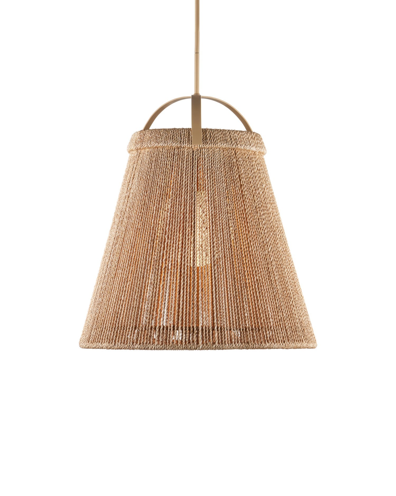 Currey and Company - 9000-1303 - One Light Pendant - Parnell - Natural / Frosted White / Beige