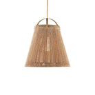 Currey and Company - 9000-1303 - One Light Pendant - Parnell - Natural / Frosted White / Beige