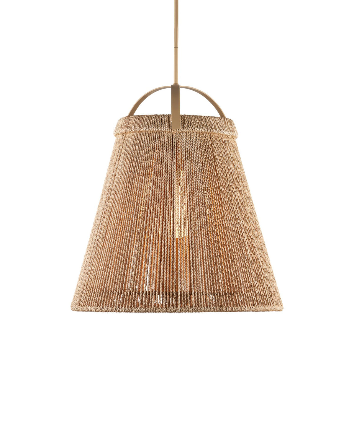 Currey and Company - 9000-1303 - One Light Pendant - Parnell - Natural / Frosted White / Beige