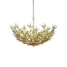 Currey and Company - 9000-1308 - Huit Lumières Suspendu - Babylone - Vert / Feuille d'or contemporaine / Or contemporain