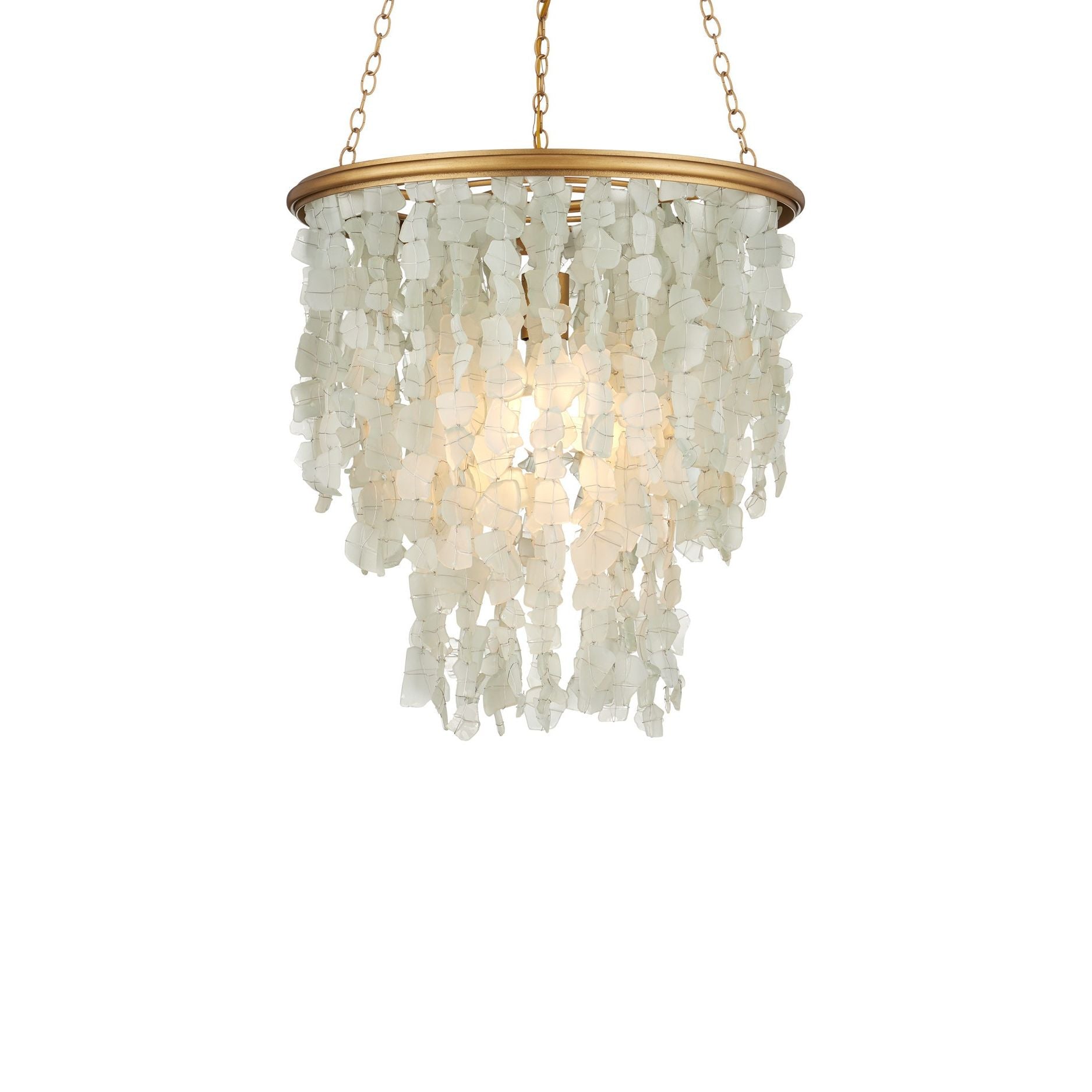 Currey and Company - 9000-1317 - One Light Chandelier - Verre de Mer - Seaglass / Contemporary Gold