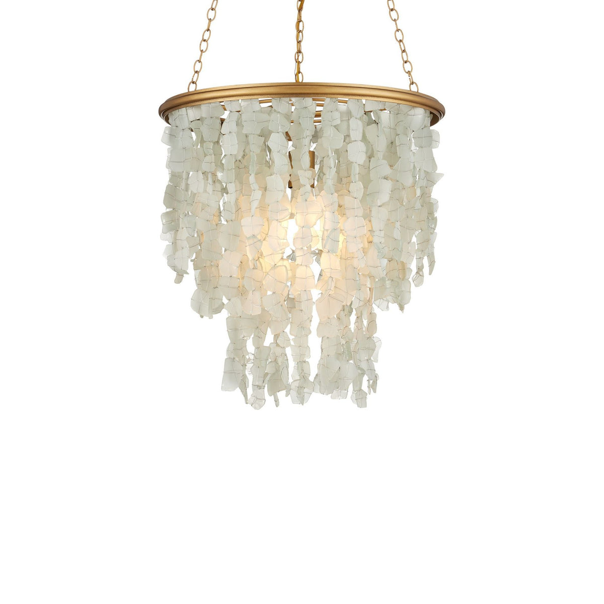 Currey and Company - 9000-1317 - One Light Chandelier - Verre de Mer - Seaglass / Contemporary Gold