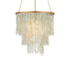 Currey and Company - 9000-1318 - Une lumière Suspendu - Verre de Mer - Seaglass / Or Contemporain