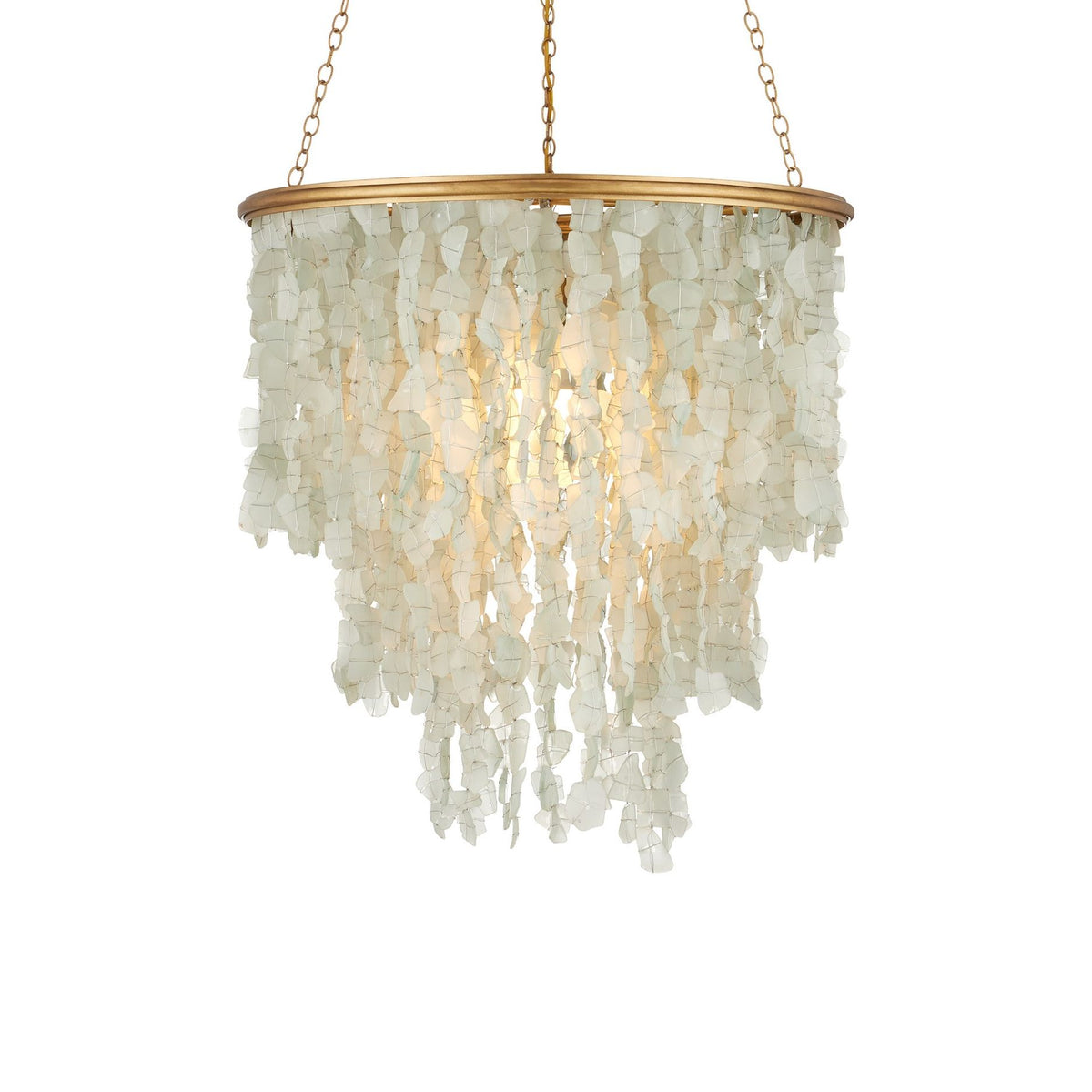 Currey and Company - 9000-1318 - One Light Chandelier - Verre de Mer - Seaglass / Contemporary Gold