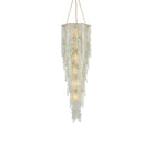 Currey and Company - 9000-1319 - Six Lumières Suspendu - Verre de Mer - Seaglass / Or Contemporain