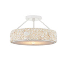 Currey and Company - 9000-1324 - LED Semi-Flush Mount - Turbinella - Natural / Sugar White / White