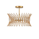 Currey and Company - 9000-1325 - Three Light Flush Mount - Marquise - Clear / Luxor Gold