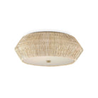Currey and Company - 9999-0078 - Two Light Flush Mount - Antibes - Bleached Natural / Snow White / White