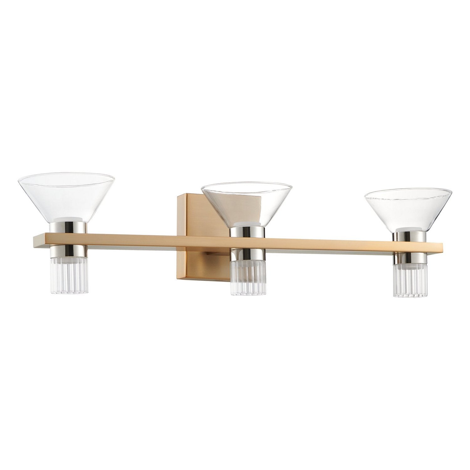 Applique murale LED Blake Thesis Lighting 207685A, couleur or champagne, nickel poli