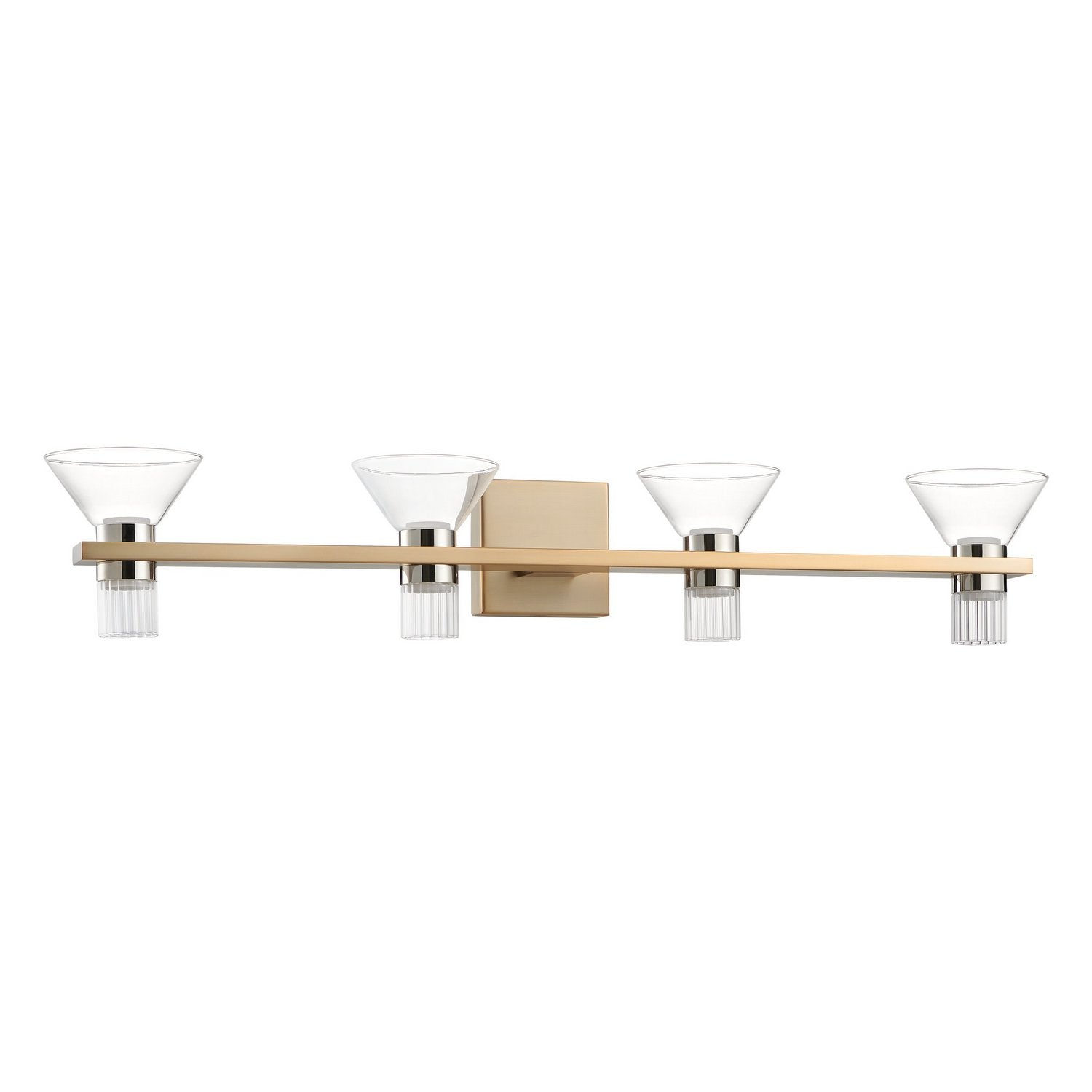 Applique murale LED Blake Thesis Lighting 207686A, couleur or champagne, nickel poli