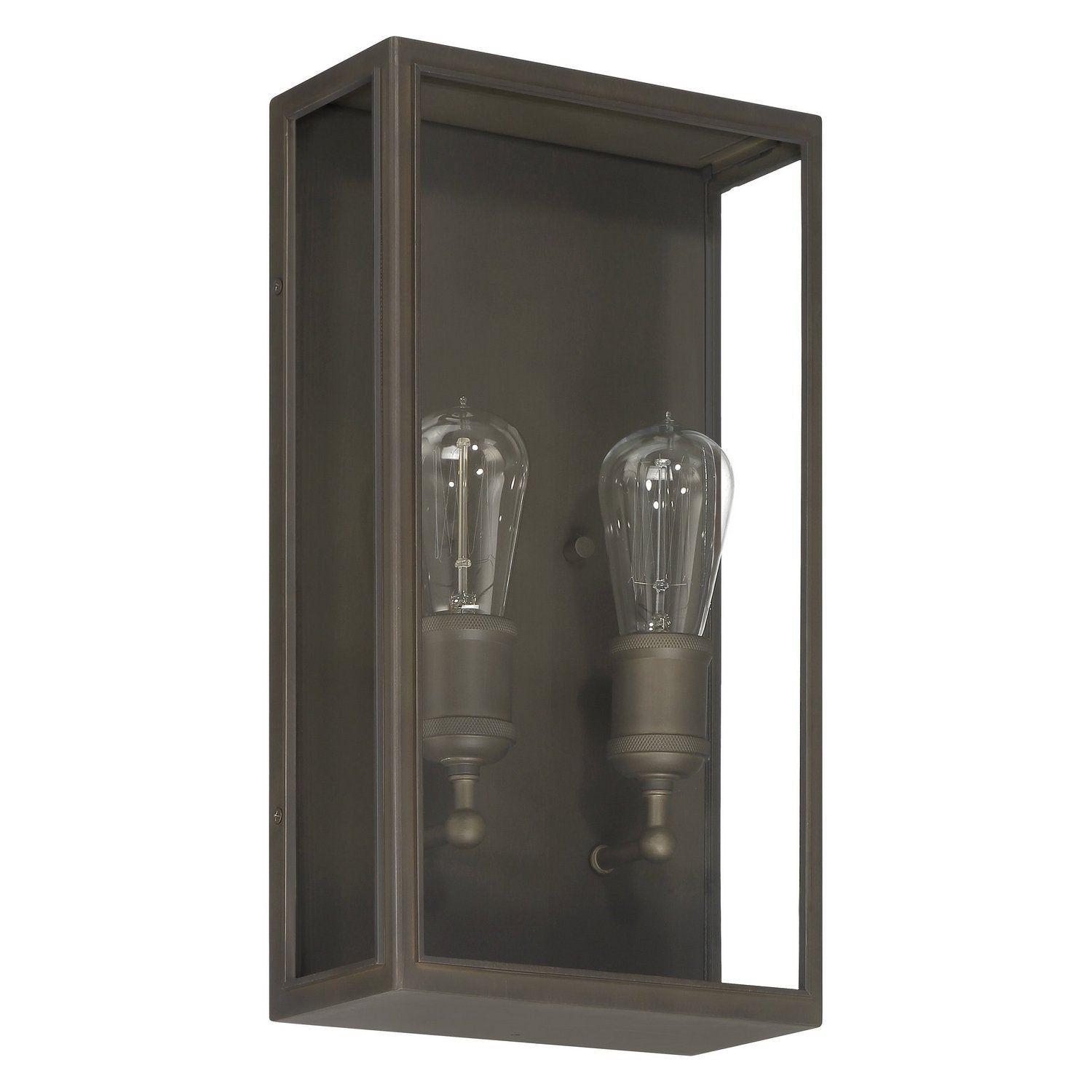 Thesis Lighting 207728A Hollis Exterior Wall Sconce in Blackened Brass