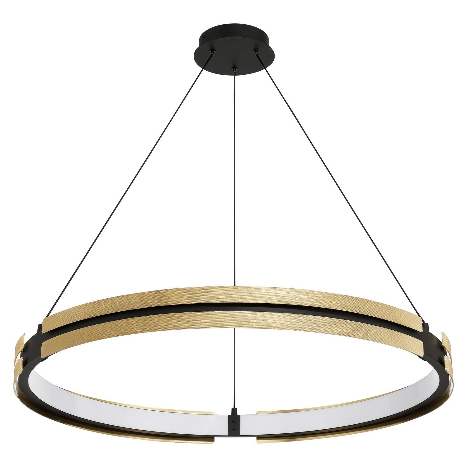 Éclairage Thesis 207774A Grazia LED Suspension en noir mat/or brossé