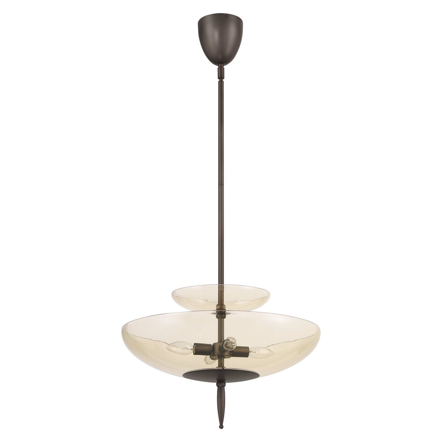 Éclairage Thesis 207783A Fiorello Convertible Suspension en bronze forgé