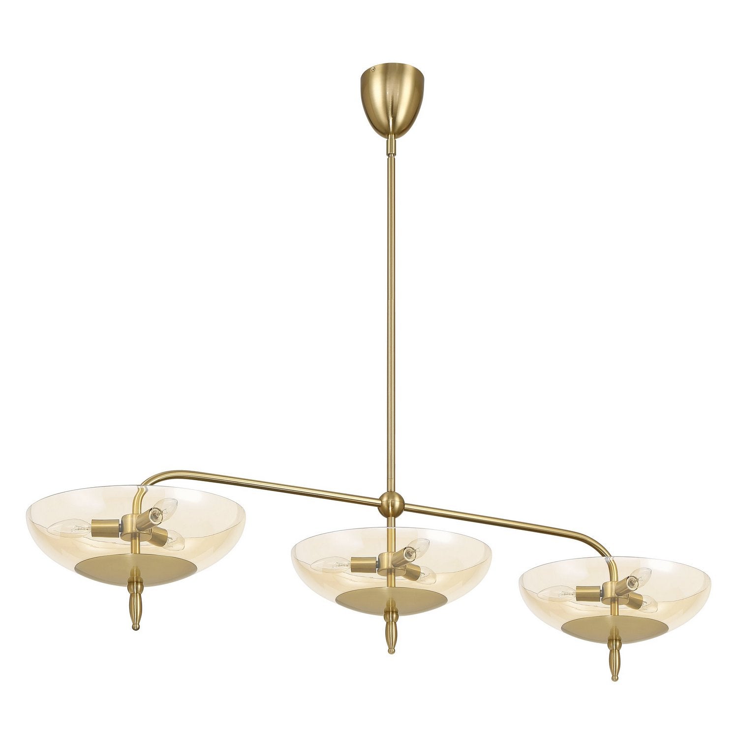 Éclairage de thèse 207786A Fiorello Linéaire Suspension en or brossé