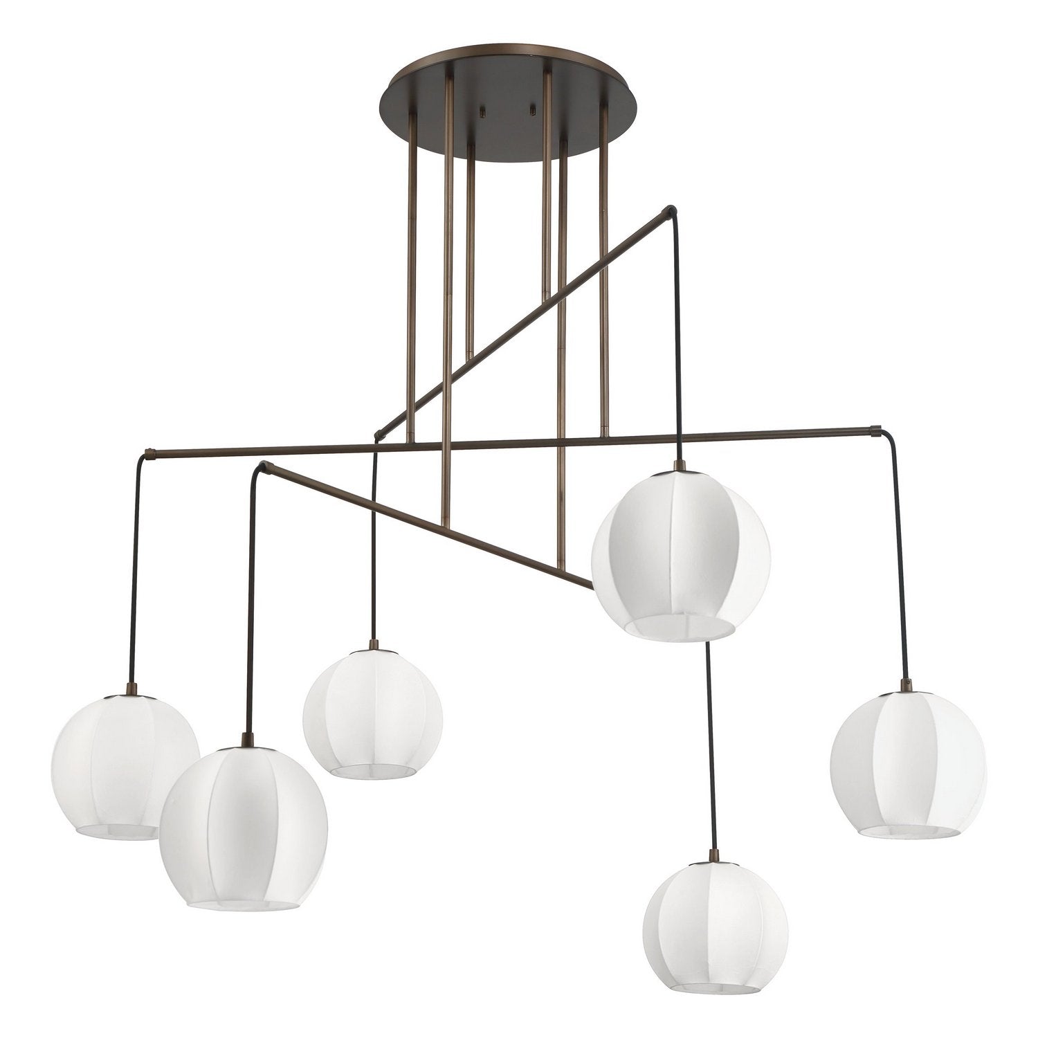Thesis Lighting 207791A Bryony Chandelier in Forged Bronze