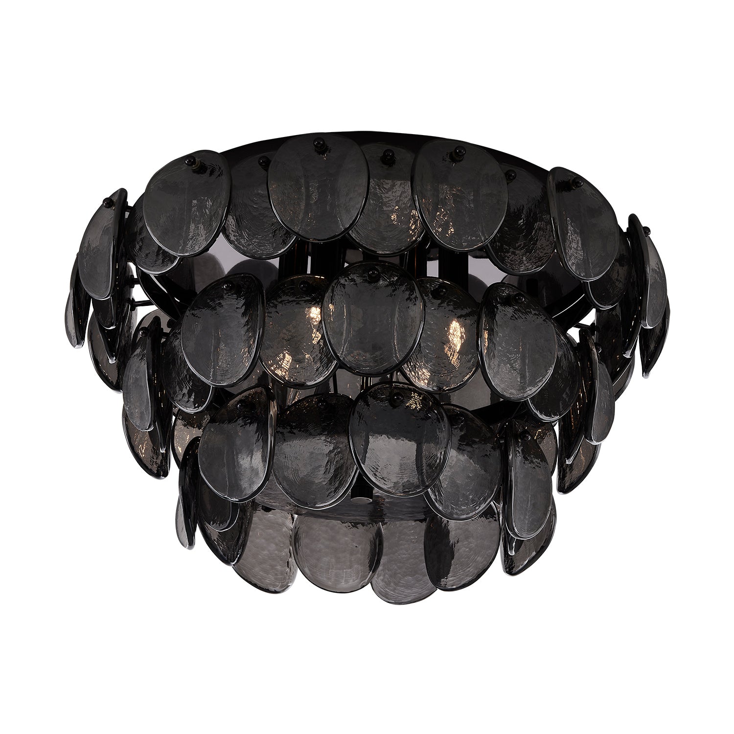 Kalco - 524645BN - Four Light Flush Mount - Uroko - Black Nickel