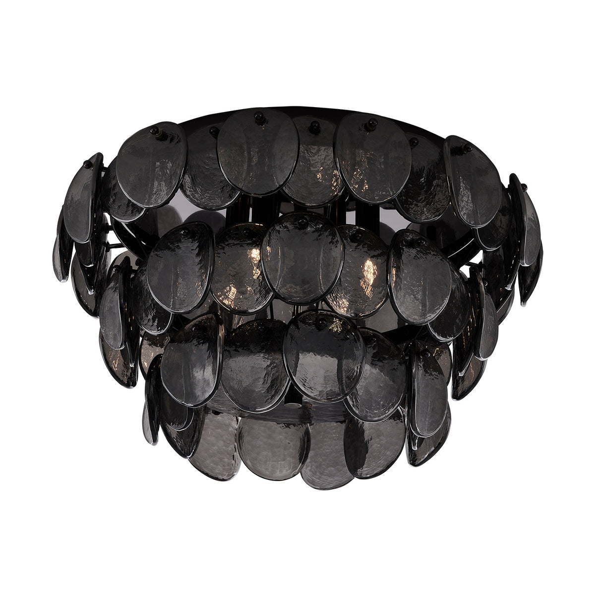 Kalco - 524645BN - Four Light Flush Mount - Uroko - Black Nickel