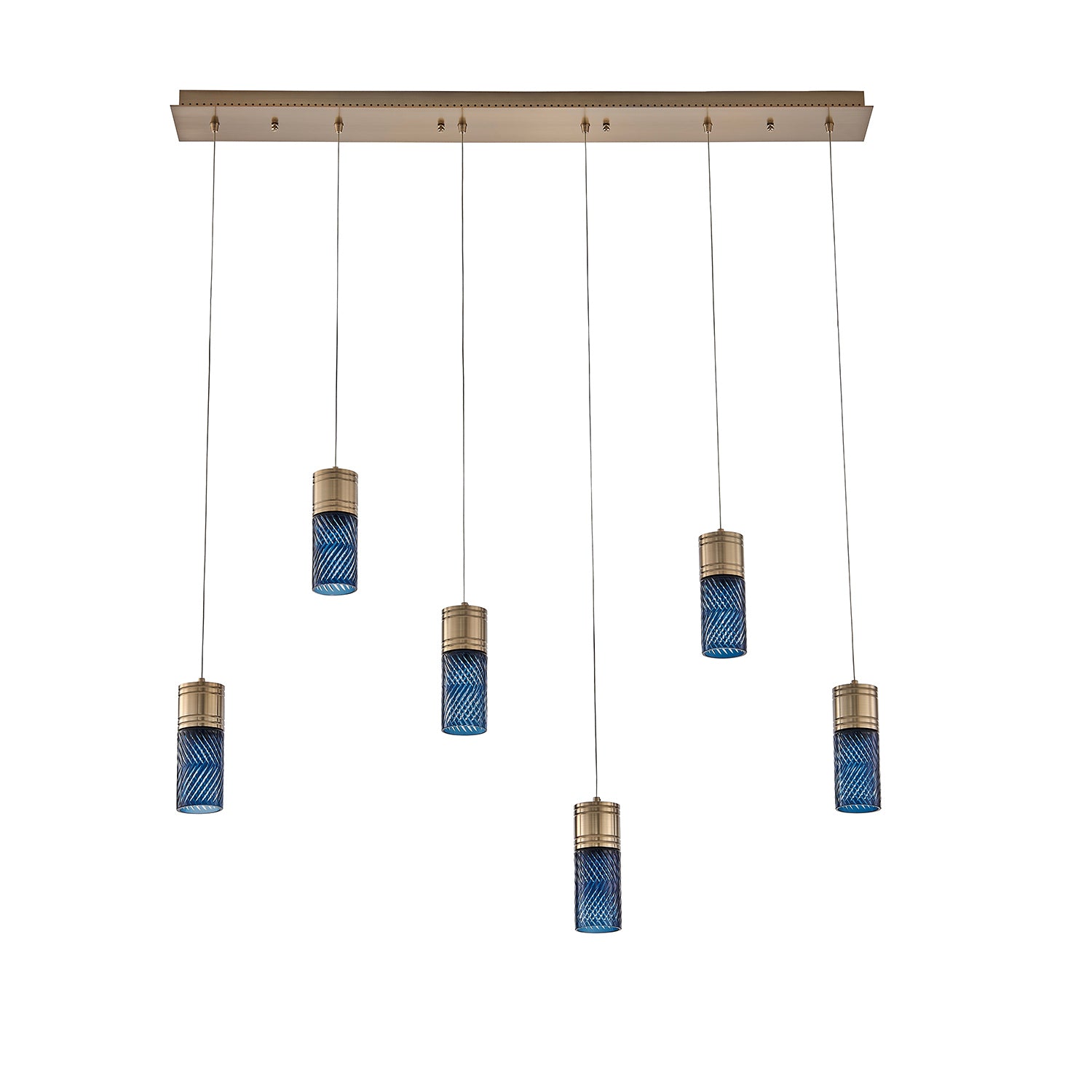 Kalco - 524961WB - LED linéaire Suspension - Kiriko - Cuivres d'hiver