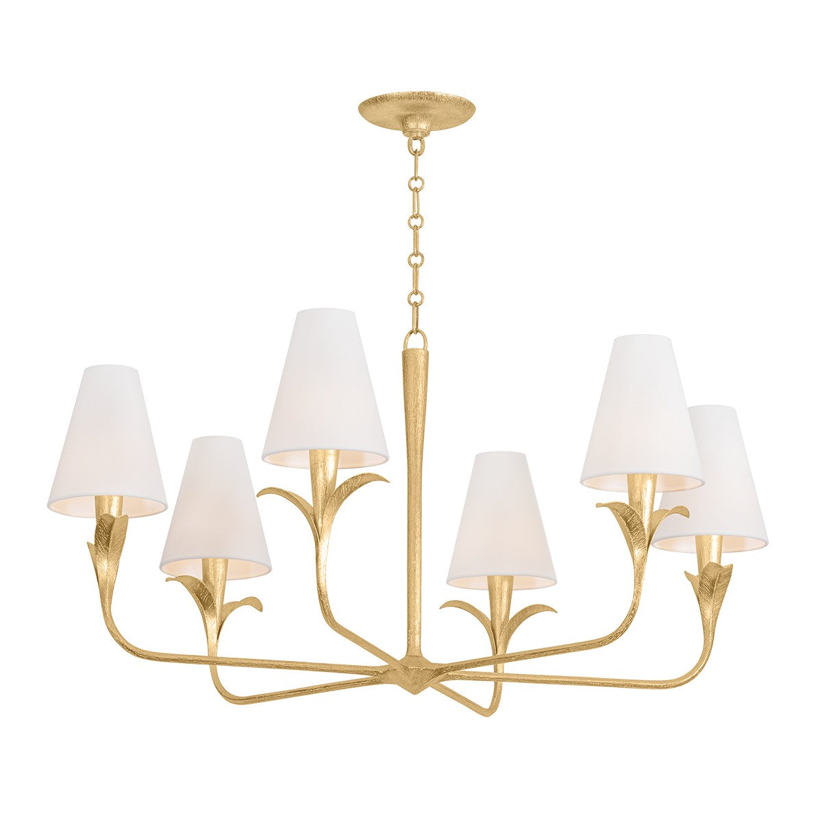Troy Lighting Canada - F4740-GLI - Six lampes Suspendu - Plume - Ivoire doré