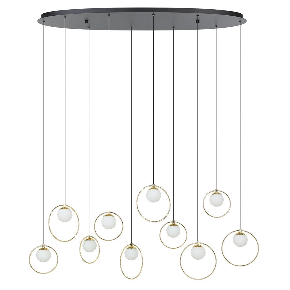 Eglo Canada - 206114A - LED Pendant - Portocolom - Black, Shinny Brass