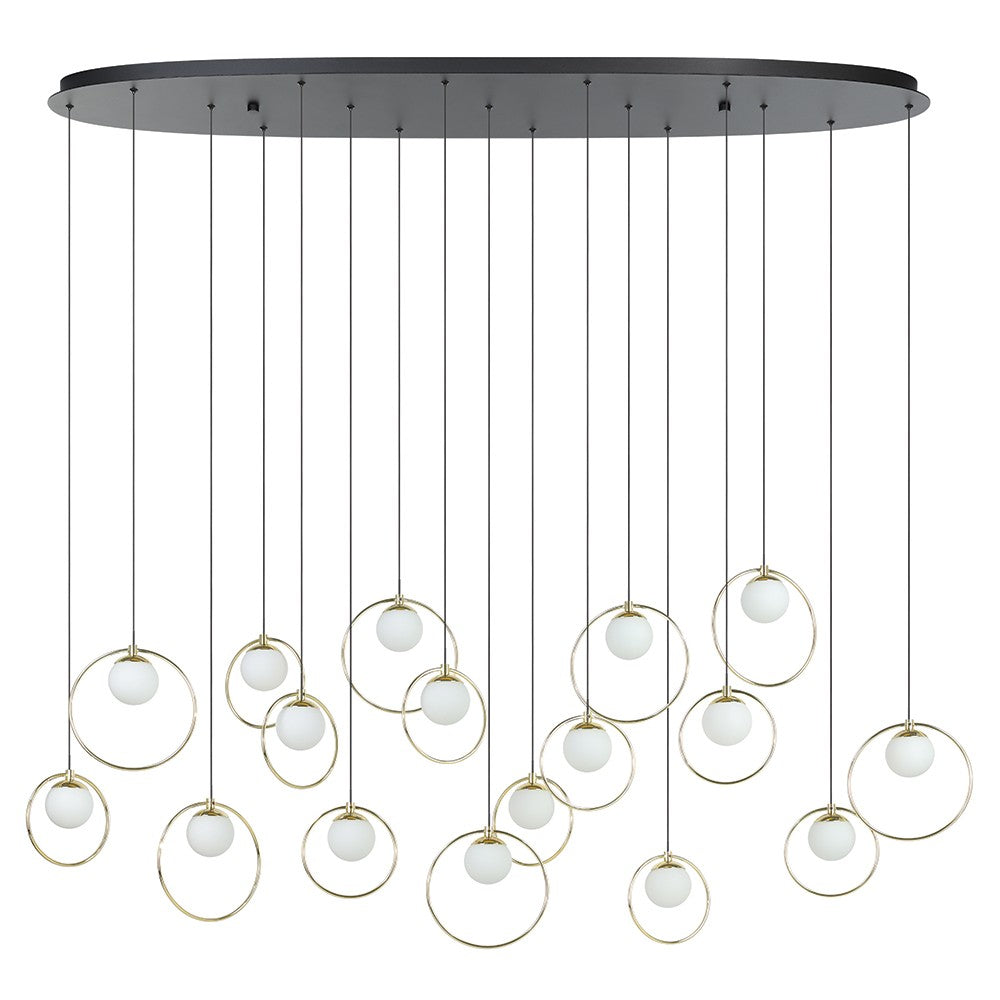 Eglo Canada - 206115A - LED Pendant - Portocolom - Black, Shinny Brass