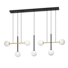 Eglo Canada - 390178A - Ligne à sept lumières Suspension - Paz - Noir / Or brossé